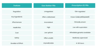 Gas Station Pills vs Prescription ED Pills 