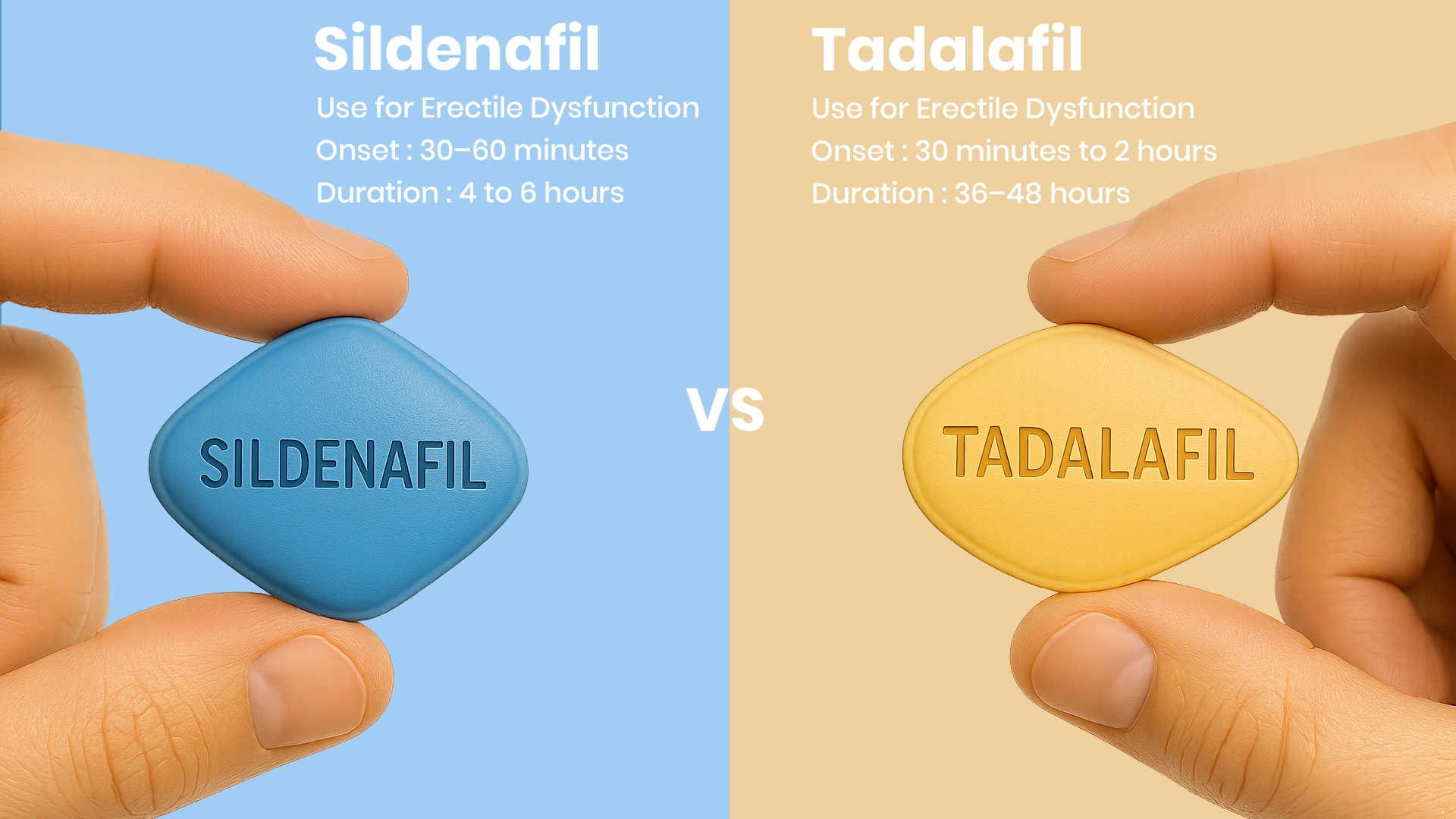 Sildenafil vs Tadalafil Key Differences